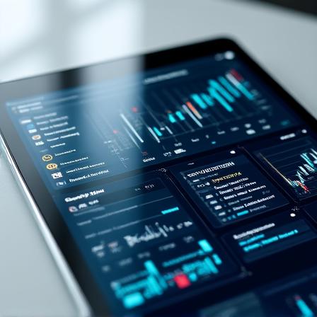 Data visualization dashboard showing ROI growth and predictive trends